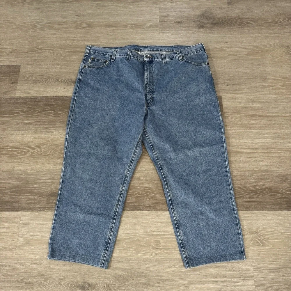 Carhartt Straight Traditional Fit Tapered Leg Stonewash Denim Jeans‎ 50x28